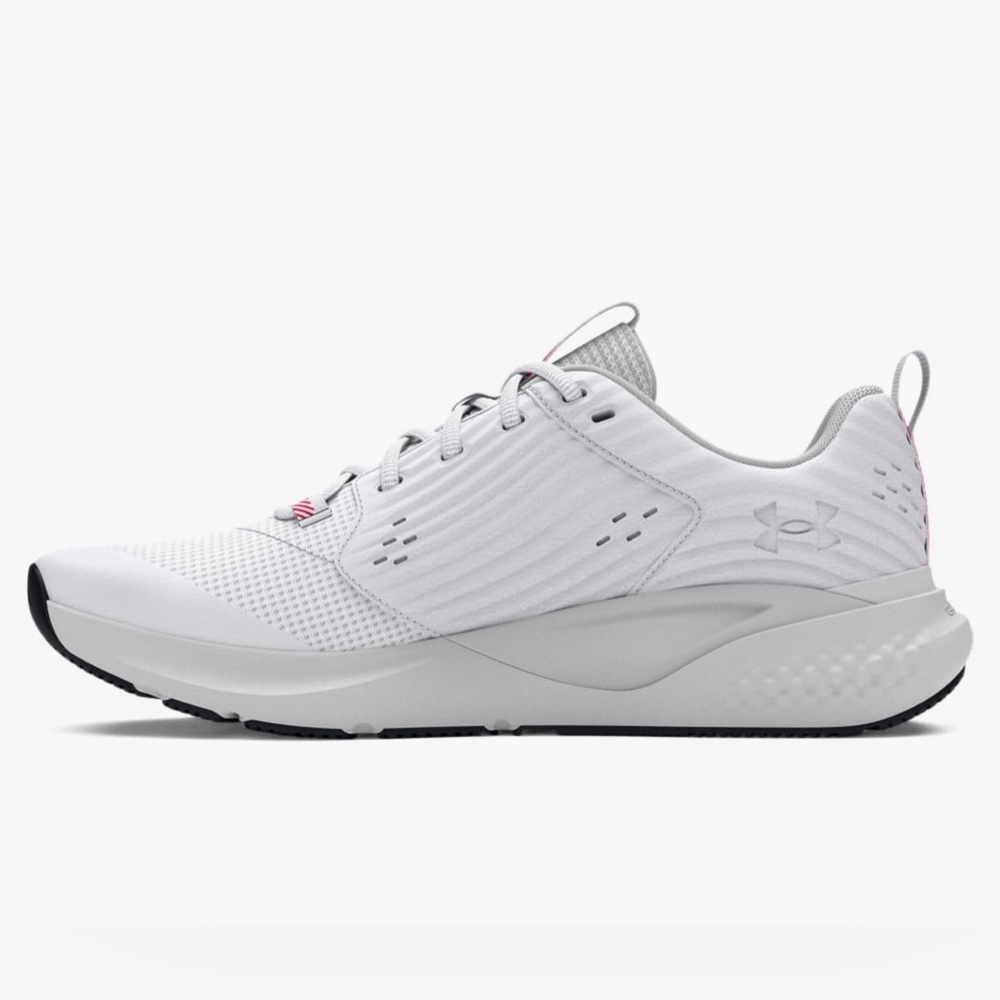 Under Armour Men’s Charged Commit Trainer 4 Sneaker White/Gray/Red Size 14 - Picture 4 of 12